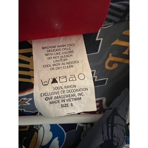 NFL Football SUPER BOWL XXXVIII Texas Men Hawaiian Button Up Shirt Small Pocket - Picture 7 of 7